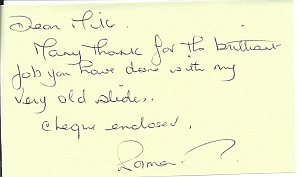 handwritten message from customer